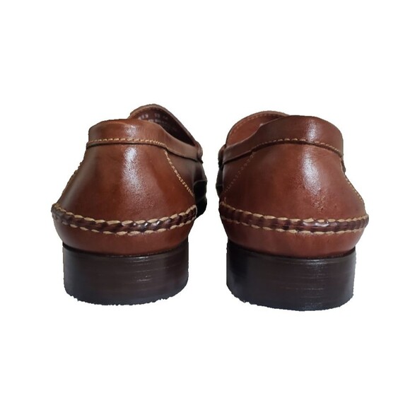 Bostonian Stadium Penny Loafer Brown Woven Leather 21633 First Flex Men\'s Sz 13M main image 5